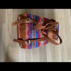 Bags | Suede Backpack Southwestern Wool Ecuador | Poshmark